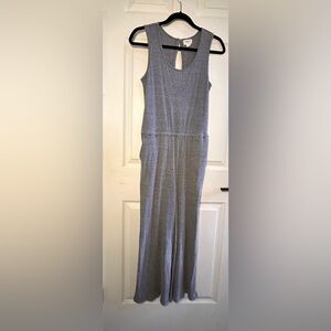 Cost Plus World Market Gray Ribbed Jumpsuit